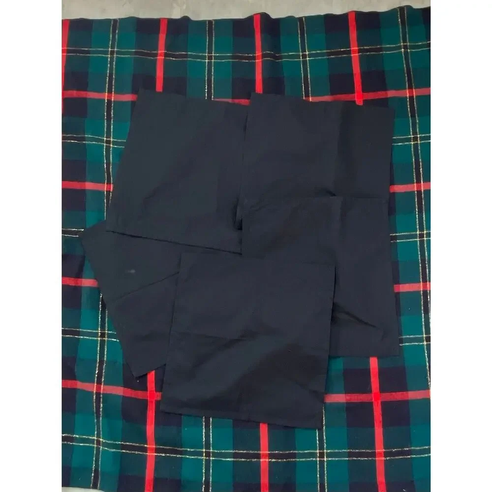 Set of 5 Jet Black Cloth Napkins 13” Square CLEAN‎
